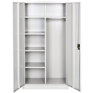 Tectake Metal shelf cabinet 6 compartments, grey,90 cm - Office Drawer
