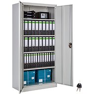 Tectake Metal filing cabinet 5 compartments, grey, 80 cm - Office Drawer