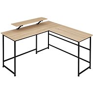 Tectake Desk Melrose 140×130×76,5cm, Industrial light wood, Sonoma oak - Writing Desk