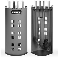 Tectake fireplace tools, grey - Fireplace tools