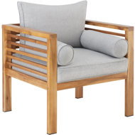 TecTake Boka Garden armchair, varnished wood - Garden Armchair
