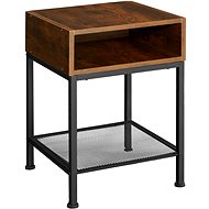 Harlow bedside table 40,5x40,5x52,5cm - Industrial dark wood - Night Stand