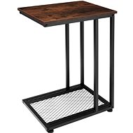 Tectake Odkládací stolek Eton 48×35×66cm, Industrial tmavé dřevo - Side Table