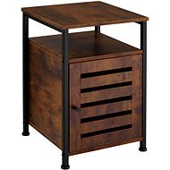 Tectake Odkladací stolík Cork 40,5 × 40,5 × 60,5 cm, Industrial tmavé drevo - Odkladací stolík