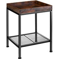 Tectake Odkladací stolík Rochester 41,5 × 41 × 56 cm, Industrial tmavé drevo - Odkladací stolík