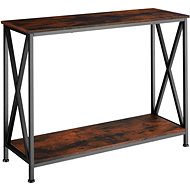 Tectake Console table Tacoma 100×35×80,5cm, Industrial dark wood - Side Table
