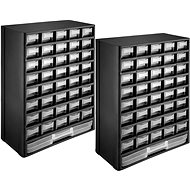 Tectake 2 Organizers and binders for small items, black/white - Organiser