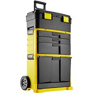 Tectake Mobile tool box Stipe, black/yellow - Toolbox