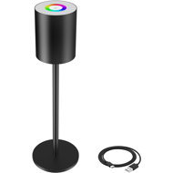 TecTake Retro table lamp Corly, LED, 7 light colours, dimmable, black - Table Lamp