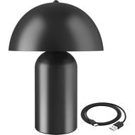 TecTake Small retro table lamp Kade, dimmable, black - Table Lamp