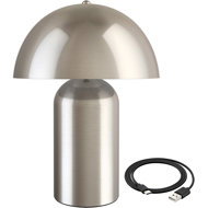 TecTake Small retro table lamp Kade, dimmable, grey - Table Lamp