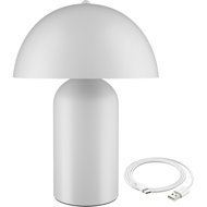 TecTake Small retro table lamp Kade, dimmable, white - Table Lamp