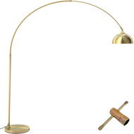 TecTake Arc lamp Arcus, steel, retro style, 60 W, gold - Floor Lamp