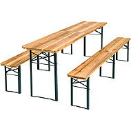 TecTake Garden beer set Ralf, wooden, foldable - Garden Furniture