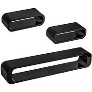 3 Wall shelves- narrow rectangles Liv, black - Shelf
