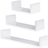 3 Nástěnné police Luisa, bílá - Shelf