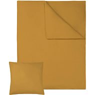 Tectake 4 Bed linen cotton 200x135cm, brown - Bed Linen