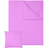 Tectake 4 Bed linen cotton 200x135cm, purple - Bed Linen