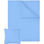 Tectake Bed linen cotton 200x135cm 2-piece, blue - Bed Linen