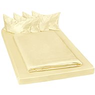Tectake Bed linen microsatin 200x150cm 6-piece, yellow - Bed Linen