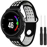 BStrap Silicone Sport for Garmin Forerunner 235, black / light grey - Watch Strap