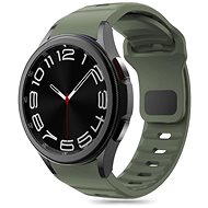 Tech-Protect Silicone Line on Samsung Galaxy Watch 4 / 5 / 5 Pro / 6 / 7 / FE, olive - Watch Strap