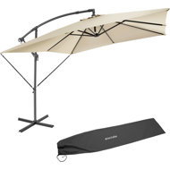 TecTake Sun umbrella Apollon with handle 2,5 × 2,5 m beige - Sun Umbrella