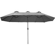TECTAKE Garden parasol SILIA, grey 460 × 270cm - Sun Umbrella