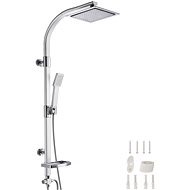 tectake sprchový systém se sprchovou hlavicí a držákem na mýdlo - šedý - Shower Head