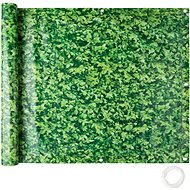 Balcony screen with reinforced metal mesh, version 1, green leaves, 75 cm - Screen