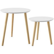 TecTake Set of 2 storage tables Skaland with wooden legs in Scandinavian style - Side Table