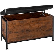 Seating chest with padding Calico 81,5×41,5×50,5 cm, Industrial dark wood - Ottoman