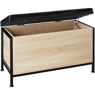 Seating chest with padding Calico 81,5×41,5×50,5 cm, Industrial light wood, Sonoma oak - Ottoman