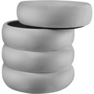 TecTake Taburet Altu, padded, storage space, grey - Ottoman