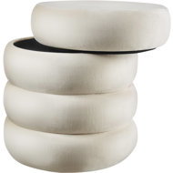 TecTake Taburet Altu, padded, storage space, beige - Ottoman