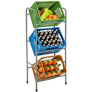 Tectake Stand for 3 beer crates, grey - Shelving Unit