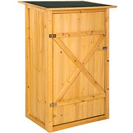 TECTAKE Garden cabinet, wooden, brown 118 × 75 × 56 cm - Garden Storage Cabinet