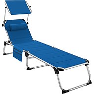TECTAKE Garden lounger Lorella, blue - Garden Lounger