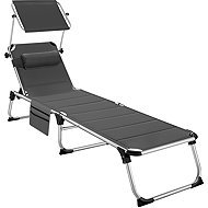 Tectake Garden lounger Lorella padded, grey - Garden Lounger
