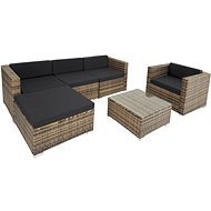 TECTAKE Set zahradního nábytku Milano, přírodní - Zahradní nábytek