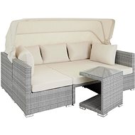 TECTAKE Set zahradního nábytku San Marino, světle šedá - Zahradní nábytek