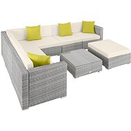 TECTAKE Set zahradního nábytku Marbella, světle šedý - Zahradní nábytek