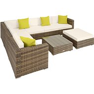 TECTAKE Set zahradního nábytku Marbella, přírodní - Zahradní nábytek
