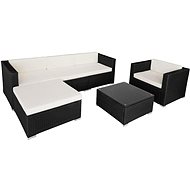 TECTAKE Set zahradního nábytku Milano, černá - Zahradní nábytek