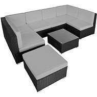 TECTAKE Set zahradního nábytku BENÁTKY, černá/šedá - Zahradní nábytek