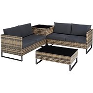 TECTAKE Set zahradního nábytku OSTUNI, přírodní - Zahradní nábytek