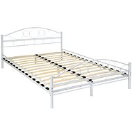 TecTake Double bed Romance - 200 × 140 cm, white/white - Bed