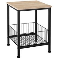 TecTake Grimsby coffee table 40 × 40 × 55,5 cm - Industrial light wood, Sonoma oak - Side Table