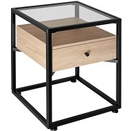 TecTake Preston bedside table 43 × 45 × 54,5 cm - Industrial light wood, Sonoma oak - Night Stand