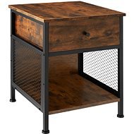 TecTake Noční stolek Killarney 45 × 46 × 55,5 cm - Industrial tmavé dřevo - Nočný stolík